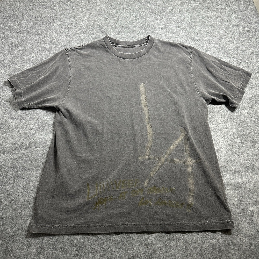 Travis Scott T-Shirt Mens L? Gray Circus Maximus Tour 2023 LA Graphic Distressed